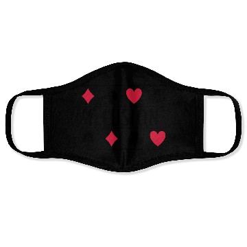 Discover Illusion with card symbols spell magic poker Face Masks