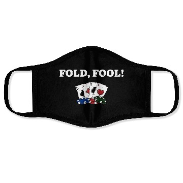 Discover Fold Fool Card Games Funny Card Player Humor Face Masks