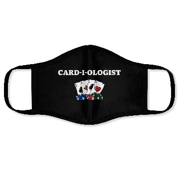 Discover CARD I OLOGIST Funny Poker Humor Poker Player Face Masks