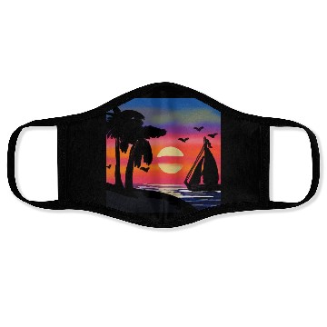 Discover Beach Sunset Face Masks
