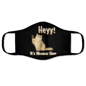 Discover Meow international cat day 2022 Face Masks