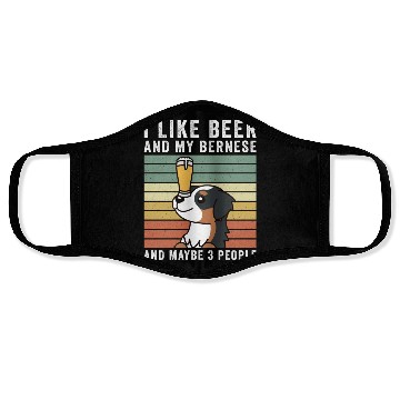 Discover I Like Beer And My Bernese Mountain Dog Face Masks