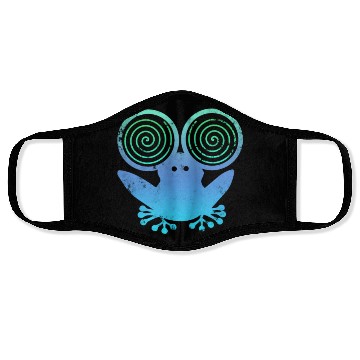 Discover Hypnotic Frog Blue Face Masks