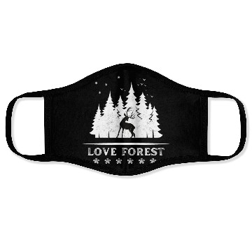 Discover Love forest deer Face Masks