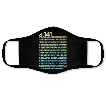 Discover 3.14 Math Physics Irrational Number 3.14 Pi Day Face Masks