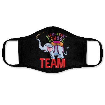 Discover Back To School Elephant Elementary School Team Face Masks