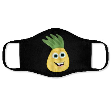 Discover Pineapple Cartoon kawaii Anime funny face Face Masks