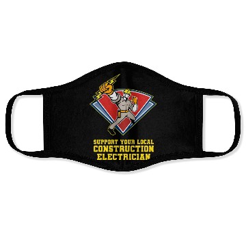 Discover Electrician Electrical Engineer Lineman Face Masks