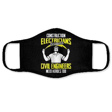 Discover Electrician Electrical Engineer Lineman Face Masks
