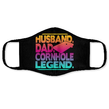 Discover Husband Dad Cornhole Legend Classic Face Masks