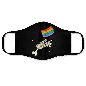 Discover Lgbtq Hand Rainbow Flag Queer Pride Face Masks