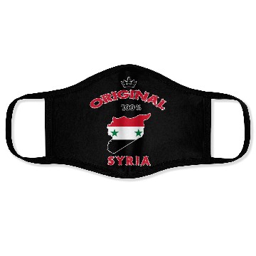 Discover Syria original 100% flag design Face Masks