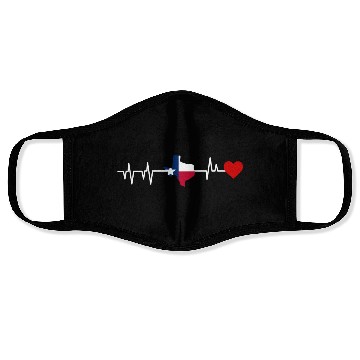 Discover Texas Heartbeat Gift Face Masks