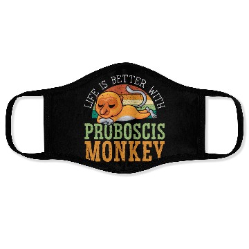 Discover Life Is Better With Proboscis Monkey Ape Zookeeper Face Masks