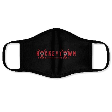 Discover HOCKEY TOWN red Face Masks