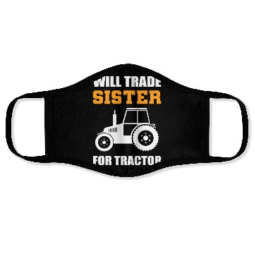 Discover Will Trade Sister Tractor Driver Gift Face Masks