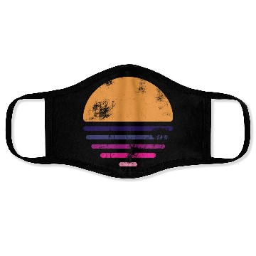 Discover Retro Vintage Sunset Car Style Sun Sunshine Face Masks
