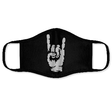 Discover Hand sign heavy metal Face Masks