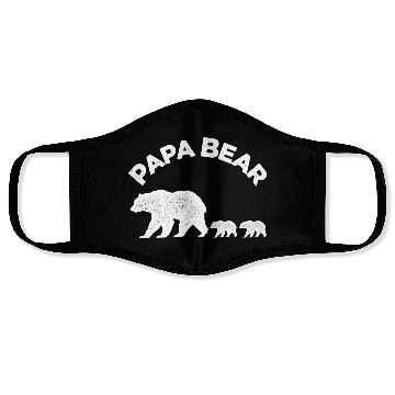 Discover Vintage Papa Bear with Two Cubs Daddy Bear Twin Face Masks