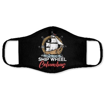 Discover Ship Wheel Columbus Day Christopher Columbus Face Masks