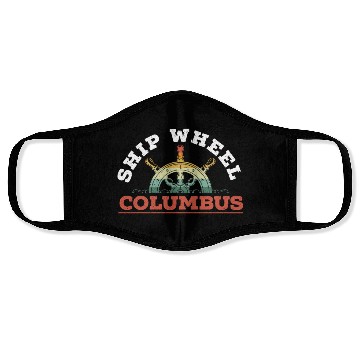 Discover Ship Wheel Columbus Day Christopher Columbus Face Masks
