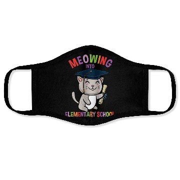 Discover Moewing Into Elementary School Cat Back To School Face Masks