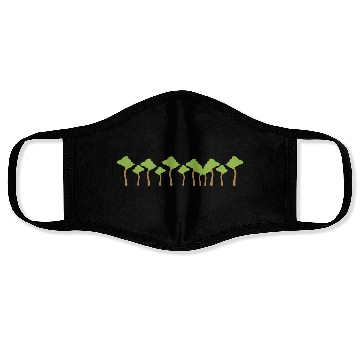 Discover trees line nature forest dash Face Masks