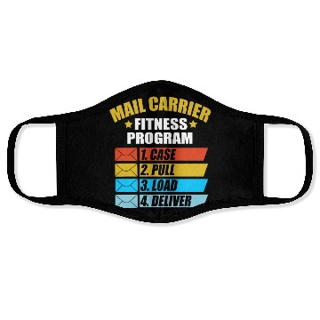 Discover Mail Carrier Fitness Program Funny Postal Worker Face Masks