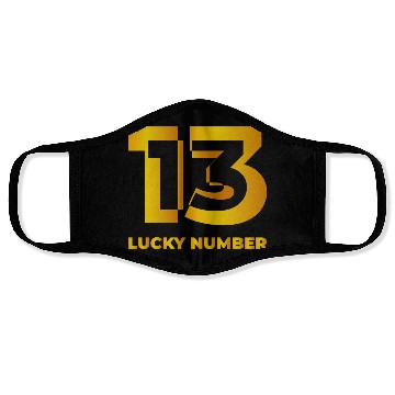 Discover Lucky Number Logo Funny Face Masks