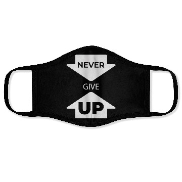 Discover Never Give Up Slogan Funny Face Masks