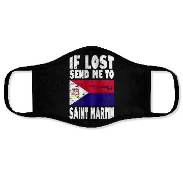 Discover Saint Martin Flag Saying Face Masks