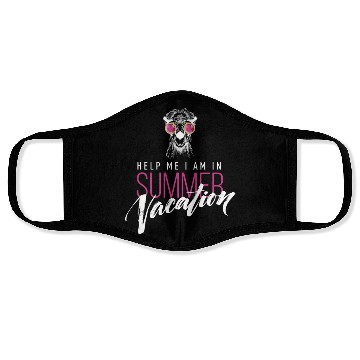 Discover Help me i am in summer vacation Face Masks