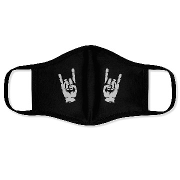 Discover music heavy metal hands Face Masks