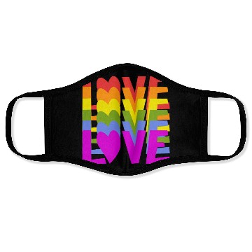 Discover Lgbtq Gay Pride Month Rainbow Love Is Love Face Masks
