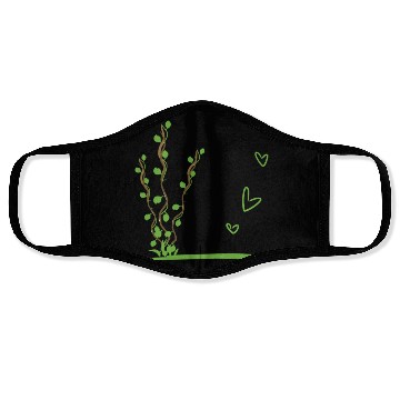 Discover plant nature icon leaves Face Masks