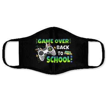 Discover Controller Game Over Back To School Gaming Lover Face Masks