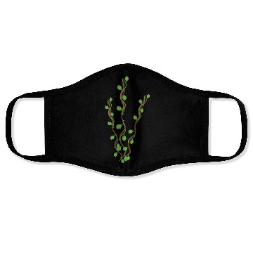 Discover Plant icon nature branches leaves Face Masks