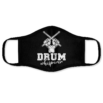 Discover Drum Whisperer Funny Drummer Percussion Drums Band Face Masks