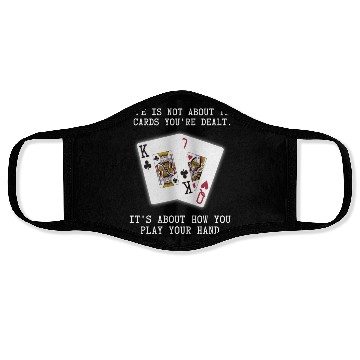 Discover Inspirational Saying Poker Playing Cards Quote Face Masks