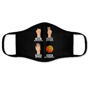 Discover Rock Paper Scissors Nothing Beats Basketball Playe Face Masks