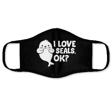 Discover Seal - I love seals, ok? Face Masks