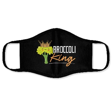 Discover Broccoli King Broccoholic Vegetable Vegetarian Face Masks