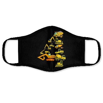 Discover 4th Birthday Construction Trucks For 4 Year Old Face Masks