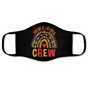 Discover Leopard Rainbow Middle School Crew Face Masks