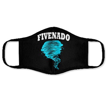 Discover 5th Birthday Tornado Fivenado Face Masks