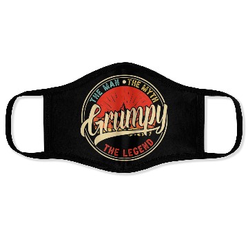 Discover Grumpy The Man The Myth The Legend Face Masks