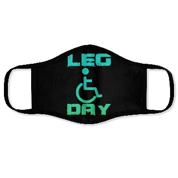 Discover Leg Day Handicapped Wheelchair 18 Face Masks