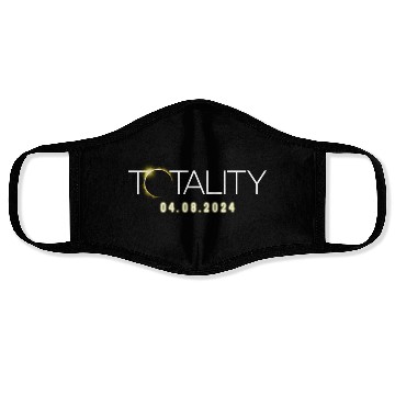 Discover Total Solar Eclipse Totality 04.08.24 Totality Face Masks