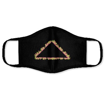 Discover triangle nature icon grass Face Masks