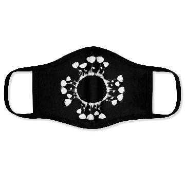 Discover circle nature flowers roses Face Masks